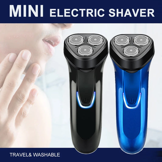 Barbeador Elétrico Portátil Rosto Masculino Barba Navalha Carregamento USB Lavável Aparador de Barba Navalha e Pelos Corporais