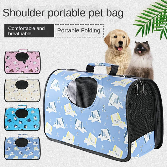 Mochila portátil crossbody para animais de estimação de um ombro Bolsa para cães Bolsa para gatos Bolsa portátil dobrável para animais de estimação